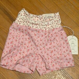 Blogilates ruched waist shorts pink floral size small